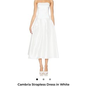Elegant Strapless White Dress